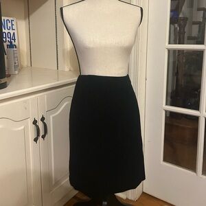 Black Wool Mini Skirt
